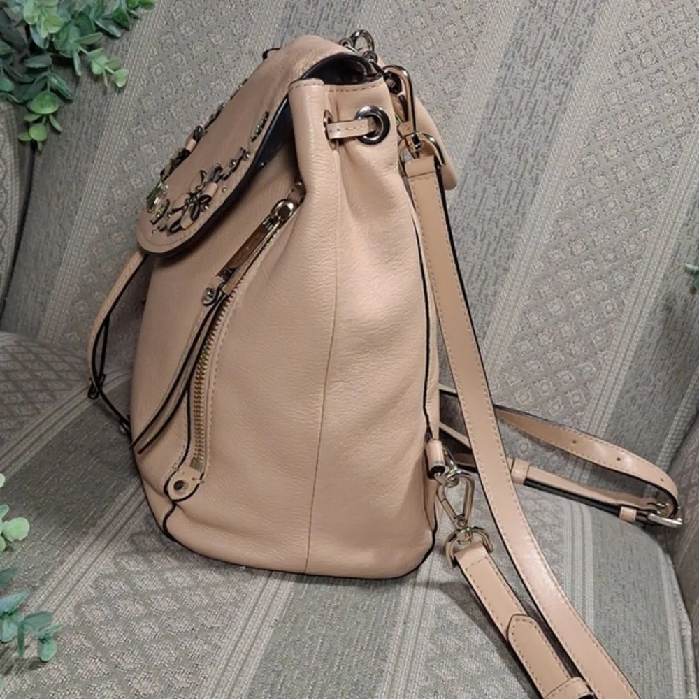 Michael Kors Evie Flower Garden Small Backpack Floral Embellisments - Picture 6 of 16